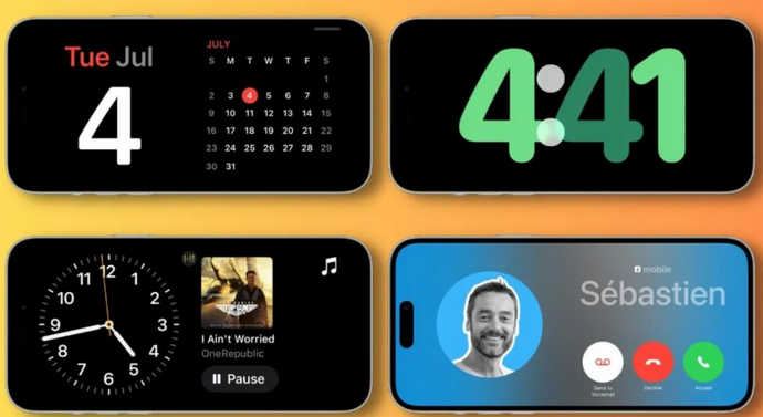 都安苹果手机维修分享iOS17横屏充电待机显示有什么好处 