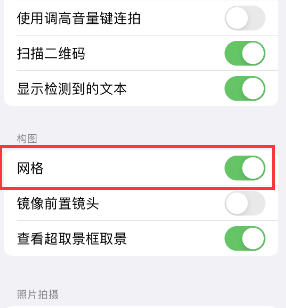 都安苹果手机维修网点分享iPhone如何开启九宫格构图功能 